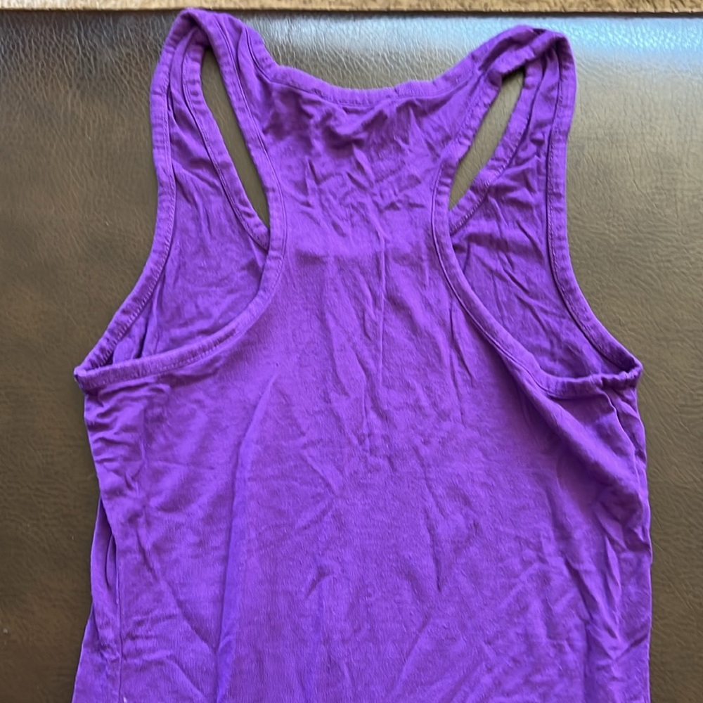 Purple Racerback Tank, Size S - Picture 3 of 4